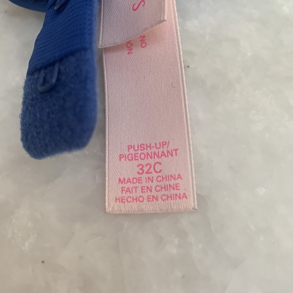 PINK Victoria’s Secret Bra Push up Blue  32C - Picture 4 of 5